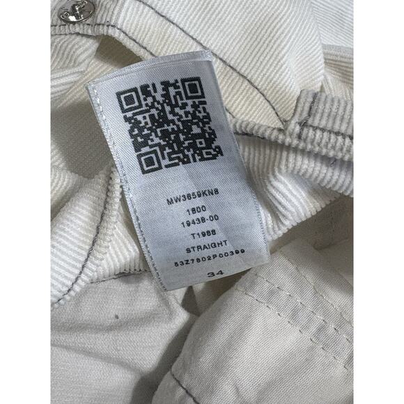 True Religion Pants Mens 34x32 White Corduroy Flap T Pants - Picture 7 of 7